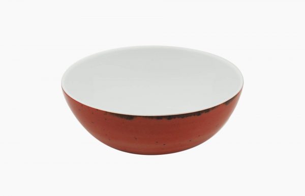TAÇA Ø15CM ALT.6CM RUSTICO VERMELHO